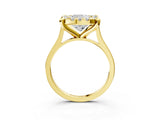 Yellow gold Cushion Diamond Cluster Halo Solitaire with Four-Prong Setting_80