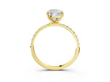 Yellow gold Cushion Diamond Pavé Band with Six-Prong Setting_62