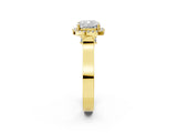Yellow gold Cushion Halo Pave Split Shank Prong Setting Ring_95