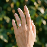 Yellow gold Cushion Solitaire Diamond Engagement Ring with Four-Prong Setting on a Classic Band_13