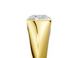 Yellow gold Cushion Solitaire Tension Set Diamond Ring_25