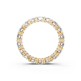 Yellow gold Cushion cut diamond Eternity Band with Shared Prong Setting_2