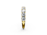 Yellow gold Cushion cut diamond Half Eternity Band with Shared Prong Setting_36
