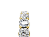 Yellow gold Cushion cut diamond Half Eternity Band with Shared Prong Setting_39