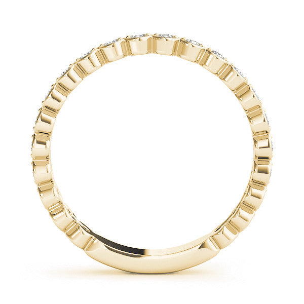Yellow gold Diamond Bezel Set Round Eternity Band 2