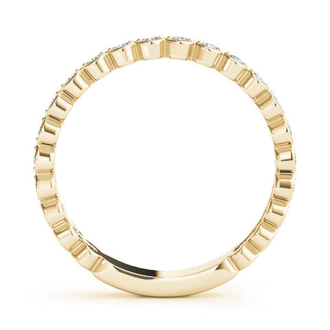 Yellow gold Diamond Bezel Set Round Eternity Band 2