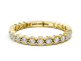 Yellow gold Diamond Bezel Set Round Eternity Band_23