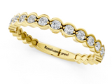 Yellow gold Diamond Bezel Set Round Eternity Band_24