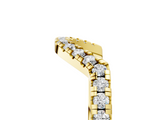Yellow gold Diamond Curved Pavé Round Stone Contour Band_7