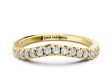 Yellow gold Diamond Pavé Curved Wedding Band_84