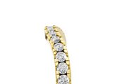 Yellow gold Diamond Pavé Curved Wedding Band_89