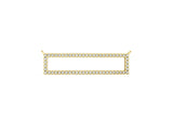 Yellow gold Diamond Pavé Rectangle Bar Pendant_4