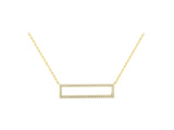 Yellow gold Diamond Pavé Rectangle Bar Pendant_5