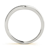 Yellow gold Diamond Pavé Round Stone Contour Band 1