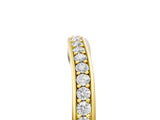 Yellow gold Diamond Pavé Round Stone Contour Band_7