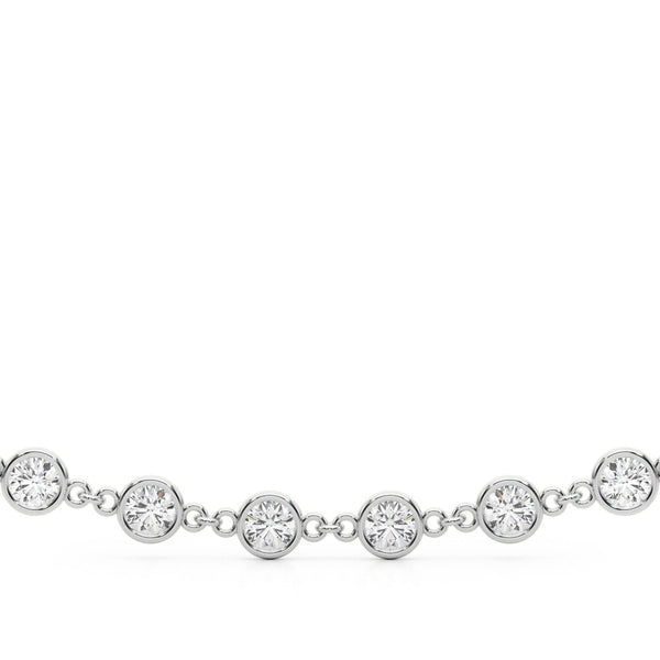 14K Yellow Gold 1.12 Carat E VS Diamond Round Stone Paperclip Chain Necklace with Bezel Setting