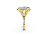 Yellow gold Double Halo Fancy Blue Marquise -Shaped Split Shank Diamond Ring with Prong Setting_17