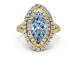 Yellow gold Double Halo Fancy Blue Marquise  Cut Pave Split Shank Prong Set Ring_15