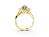 Yellow gold Double Halo Fancy Blue Marquise  Cut Pave Split Shank Prong Set Ring_18