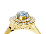 Yellow gold Double Halo Fancy Blue Marquise  Cut Pave Split Shank Prong Set Ring_19