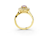 Yellow gold Double Halo Fancy Pink Marquise  Cut Pave Split Shank Prong Set Ring_18