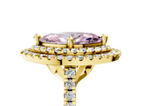 Yellow gold Double Halo Fancy Pink Marquise  Diamond Pave Band with Four-Prong Setting_48