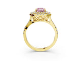 Yellow gold Double Halo Fancy Pink Radiant  Cut Pave Split Shank Prong Set Ring_18