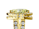 Yellow gold Double Halo Fancy Yellow Marquise Cut Diamond Split Shank Prong Setting Ring_5