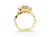 Yellow gold Double Halo Radiant Cut Pave Split Shank Prong Set Ring_18