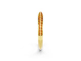 Yellow gold Double Row Pavé Round Citrine Eternity Band with Channel Setting_20