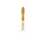 Yellow gold Double Row Pavé Round Citrine Eternity Band with Channel Setting_32