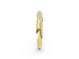 Yellow gold Double Row Pavé Round Diamond Channel Set Band_6