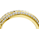 Yellow gold Double Row Pavé Round Diamond Channel Set Band_8