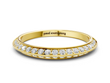 Yellow gold Double Row Pavé Round Diamond Eternity Band with Channel Setting_101