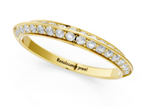 Yellow gold Double Row Pavé Round Diamond Eternity Band with Channel Setting_102
