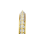 Yellow gold Double Row Pavé Round Diamond Eternity Band with Channel Setting_106