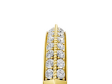 Yellow gold Double Row Pavé Round Diamond White Gold Band with Shared Prong Setting_27