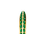 Yellow gold Double Row Pavé Round Emerald Eternity Band with Channel Setting_11