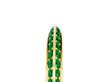 Yellow gold Double Row Pavé Round Emerald Eternity Band with Channel Setting_23