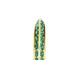 Yellow gold Double Row Pavé Round Green Sapphire Eternity Band with Channel Setting_11