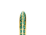 Yellow gold Double Row Pavé Round Green Sapphire Eternity Band with Channel Setting_22