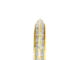 Yellow gold Double Row Pavé Round Moissanite Eternity Band with Channel Setting_11
