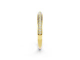 Yellow gold Double Row Pavé Round Moissanite Eternity Band with Channel Setting_8