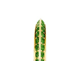 Yellow gold Double Row Pavé Round Peridot Eternity Band with Channel Setting_11