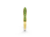 Yellow gold Double Row Pavé Round Peridot Eternity Band with Channel Setting_8