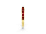 Yellow gold Double Row Pavé Round Ruby Eternity Band with Channel Setting_8