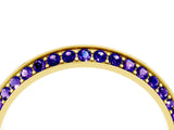 Yellow gold Double Row Pavé Round Tanzanite Eternity Band with Channel Setting_22