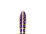 Yellow gold Double Row Pavé Round Tanzanite Eternity Band with Channel Setting_23