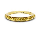 Yellow gold Double Row Pavé Round Yellow Sapphire Eternity Band with Channel Setting_18