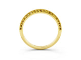 Yellow gold Double Row Pavé Round Yellow Sapphire Eternity Band with Channel Setting_21